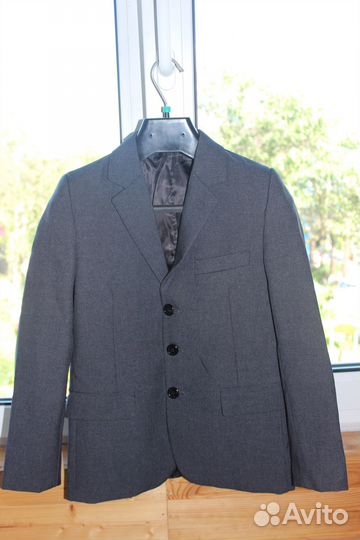 Пиджак школьный серый рост 128-134