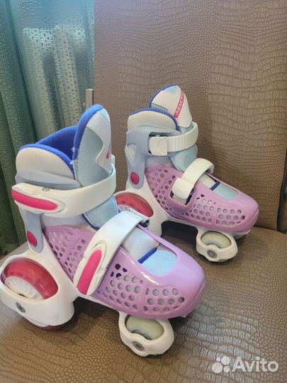 Роликовые коньки 25-28 размер с защитой