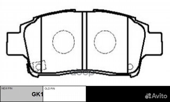 Колодки toyota Yaris (XP10,XP30) CKT-7 CTR