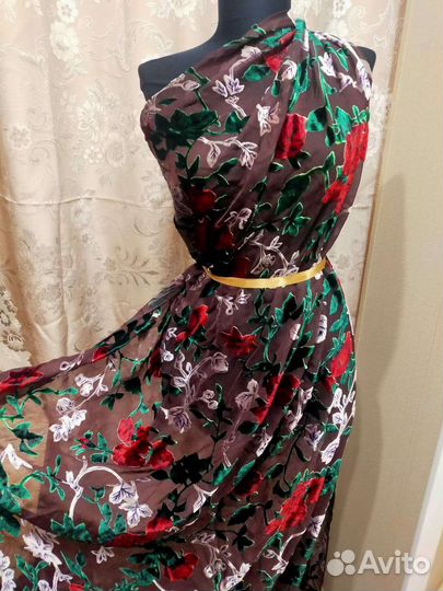 Ткань панбархат СССР винтаж 09