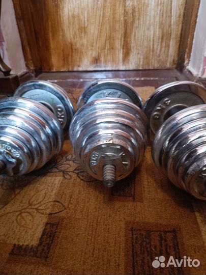Гантели разборные хром