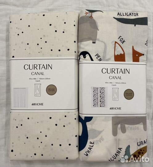 H&M шторы лён детские новые