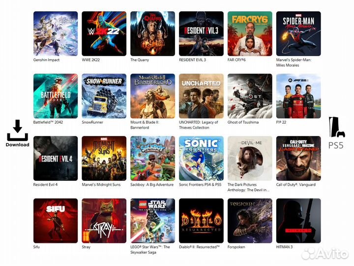 Игры для PS5 / В обход санкций / Цифровые версии