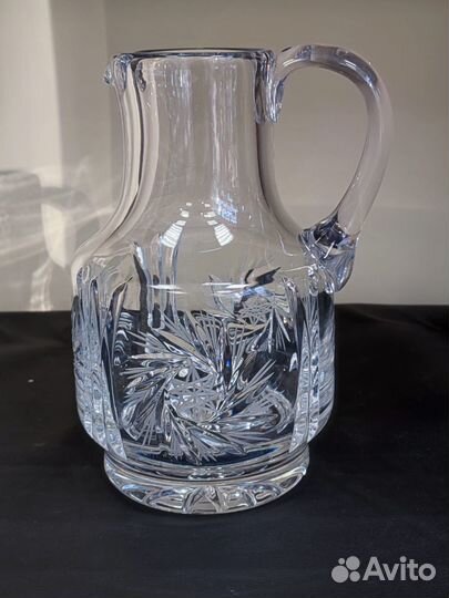 Кувшин хрустальный алмазная грань толстая стенка