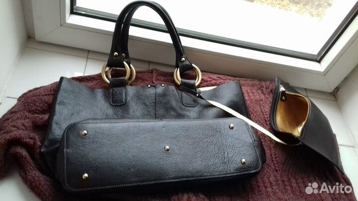 Французская сумка из натуральной кожи