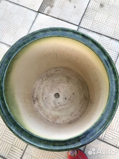 Вазон- кашпо Малахит керамика