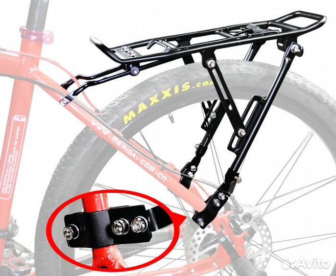 Багажник для велосипеда с креплением на перья рамы