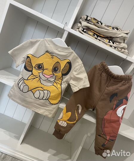 Новый костюм с футболкой Zara lion King Simba 92