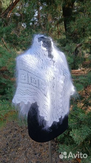 Пуховые косынки ажурные