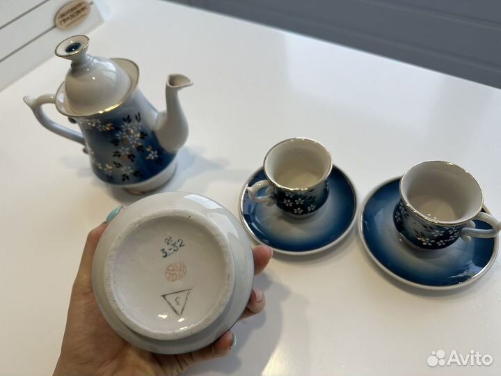 Чайный сервиз СССР синий