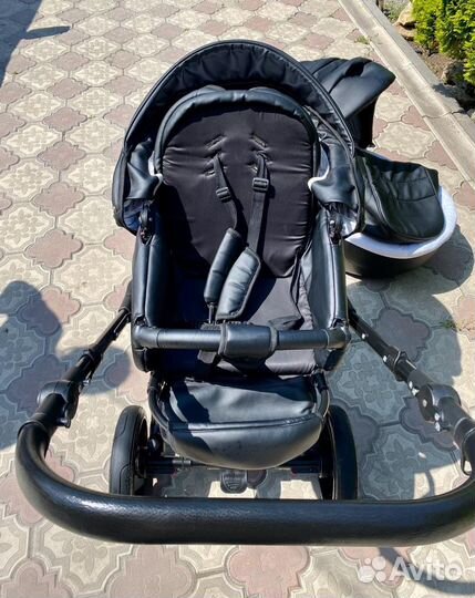 Коляска 2 в 1 indigo эко кожа