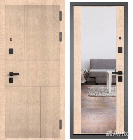 Дверь входная с зеркалом