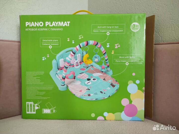 Развивающий коврик с пианино baby Go