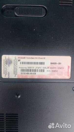 Ноутбук hp pavilion g6 на запчасти