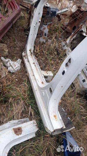 Левый лонжерон с порогом на Хендай solaris