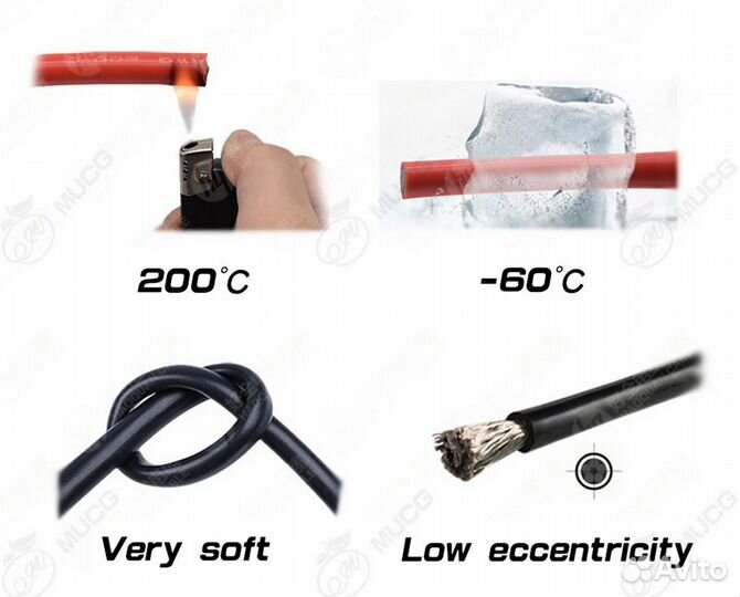 Провод силиконовый кабель awg