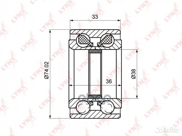 Комплект подшипника ступицы колеса перед WB