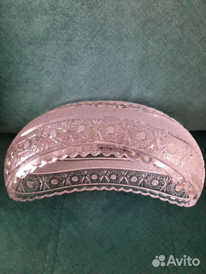 Салатник богемский хрусталь