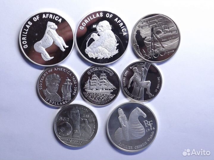 Иностранные юбилейные монеты серебро