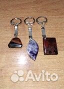 Брелки ручной работы из натуралных камней и серебр