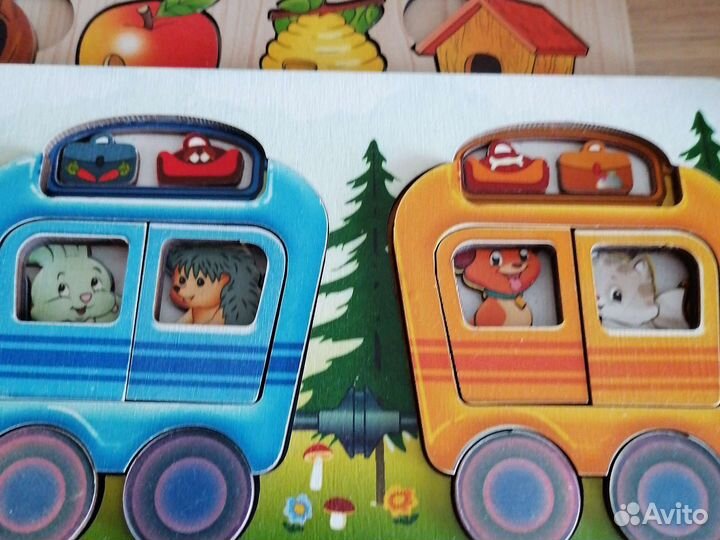 Рамки вкладыши пазлы деревянные