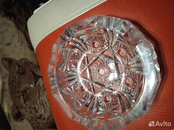 Хрустальная пепельница чехия