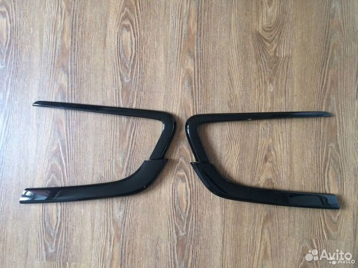 Накладки на молдинги Веста черный лак