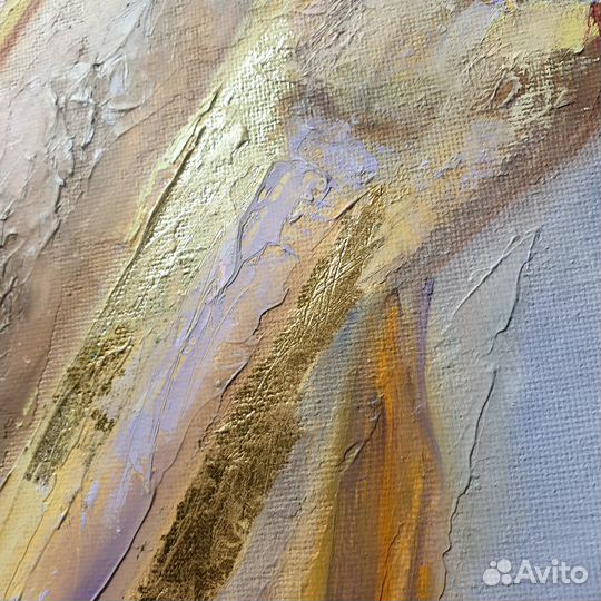 Картина Ангел и Дерево маслом 40х40 на заказ