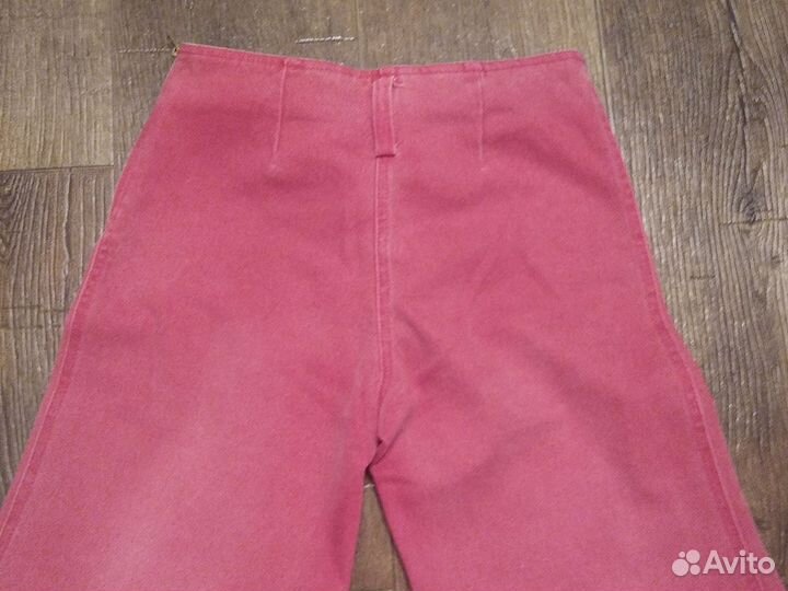 Розовые кантри клеш джинсы M