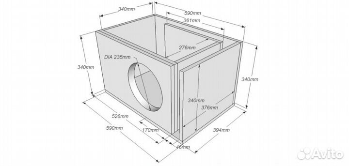 Короб для сабвуфера 10