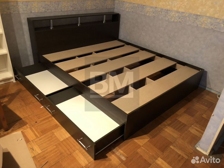 Кровать двуспальная с ящиками 160 200
