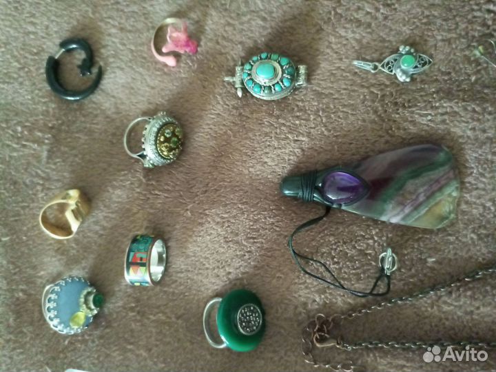 Серьги, кольца, подвески, браслет