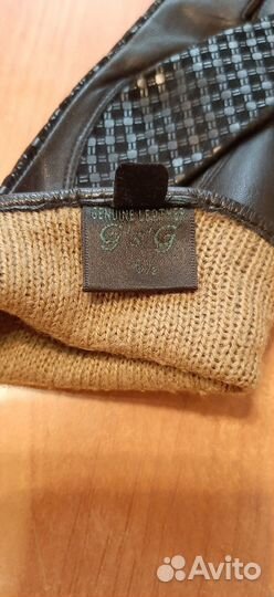 Перчатки женские кожаные