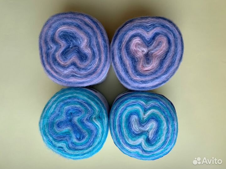 Пряжа для вязания мохер градиент меланж