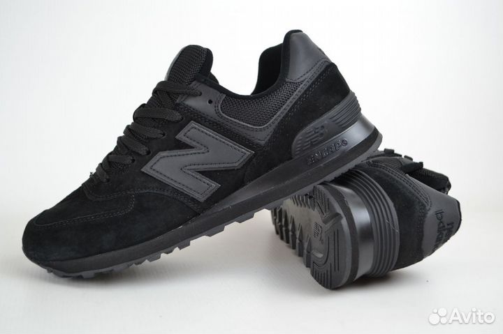 New balance 574 натуральная замша