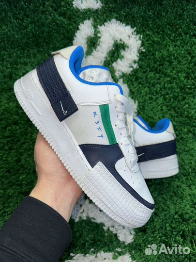 Nike Air Force 1 Low Type White Green Blue ориг