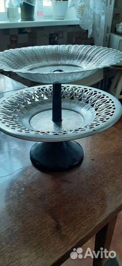 Ваза для фруктов на ножке СССР