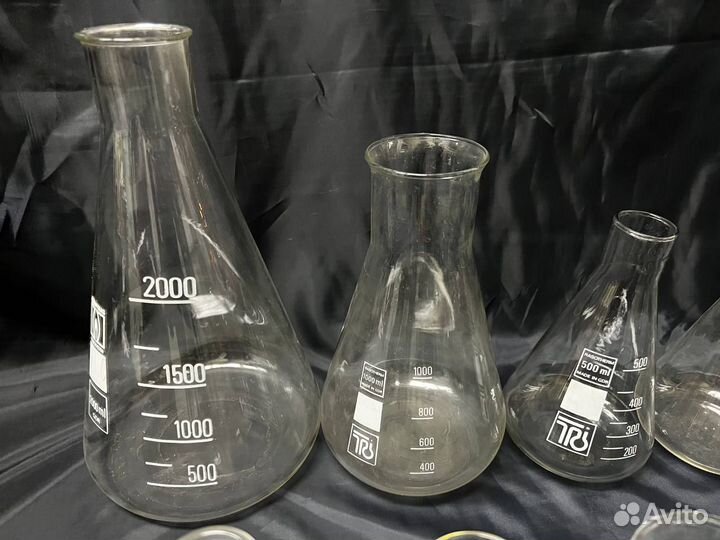 Колбы конические Эрленемейера. Лабораторная посуда