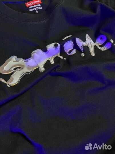 Футболка supreme FW18 liquid (ртуть) (Арт.80291)