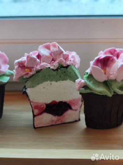 Фиалки из зефира