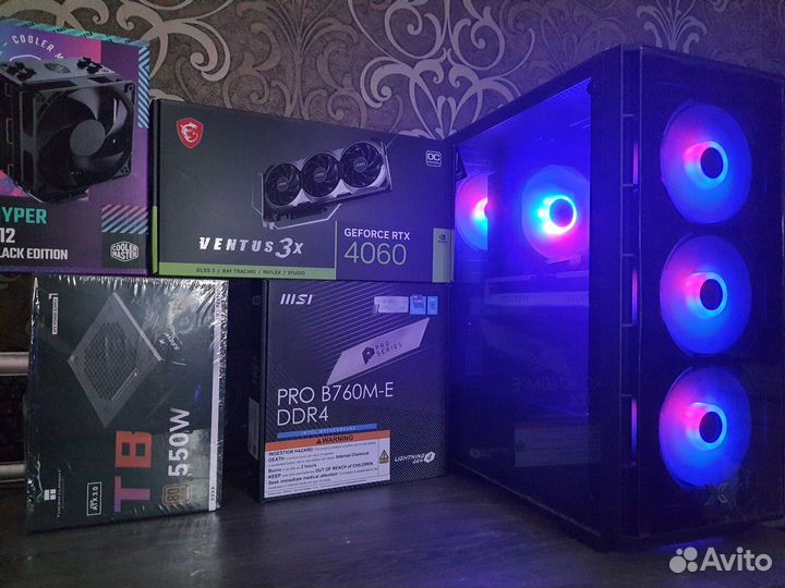 Игровой Пк Core i5 12400F/B760+RTX4060 Ventus 3X