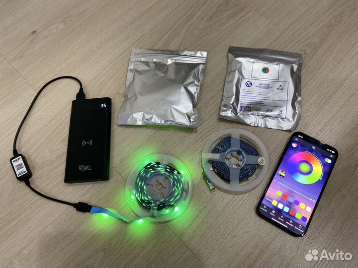 Светодиодная лента RGB bluetooth 5м