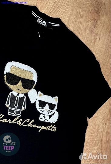 Футболка Karl Lagerfeld черная S XL XXL (Арт.81143)