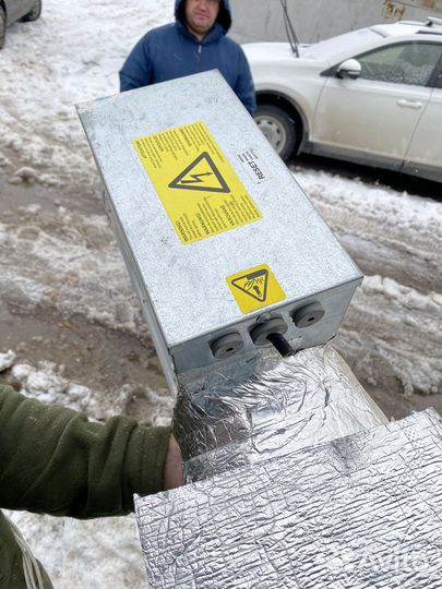 Канальный обогреватель с приводом