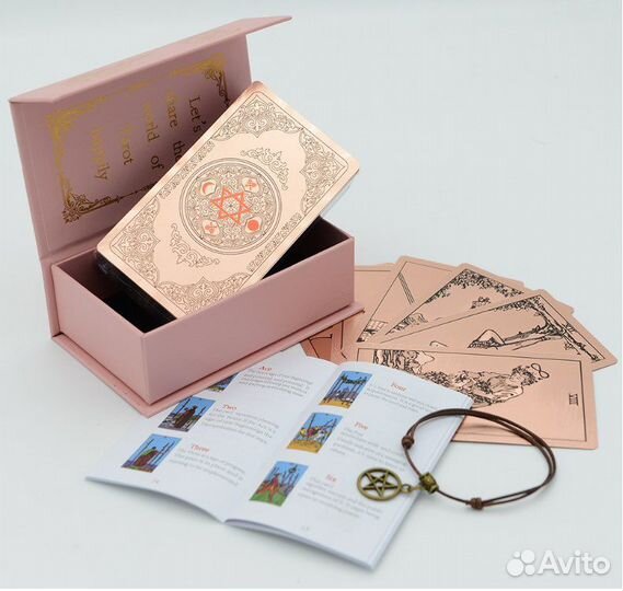 Розовые карты Таро Уэйта в подарочной упаковке