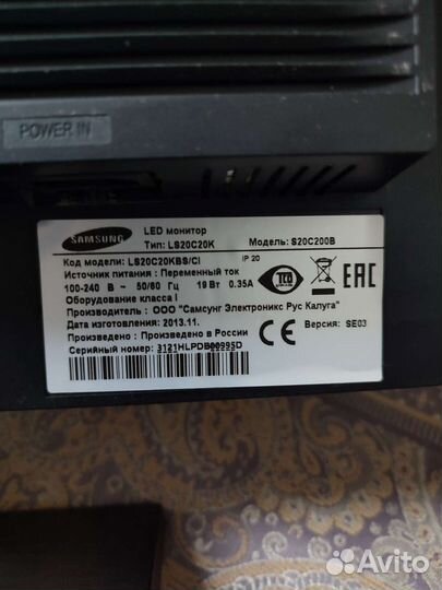 Монитор Samsung s20c200b