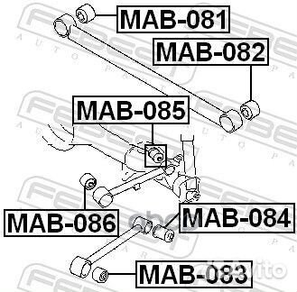 Сайлентблок задней верхней продольной тяги MAB-086