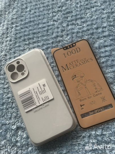 Чехол на iPhone 13 pro max новый +защитное стекло