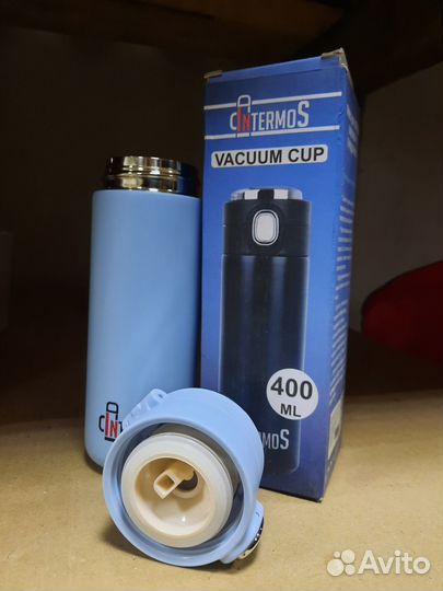 Термос IntermoS вакуумный с термодатчиком, 400 мл