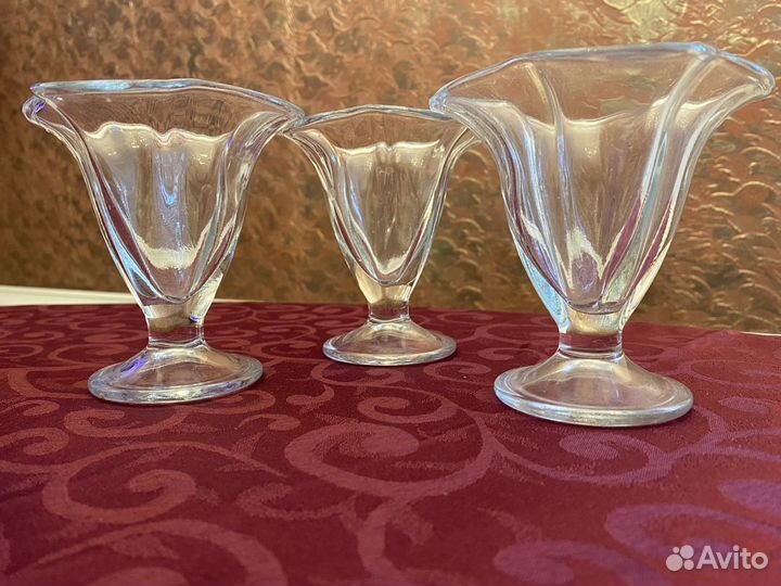 Стаканы, креманки, салатники, вазочки